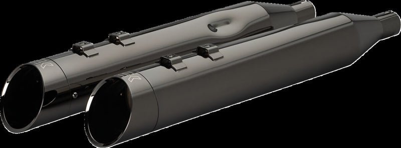 Khrome Werks 4-1/2" HP-Plus® Slip-On Mufflers with Edge Tip for 2017-2026 Harley-Davidson Black Chrome Pair Black| Chrome| Eclipse #201935