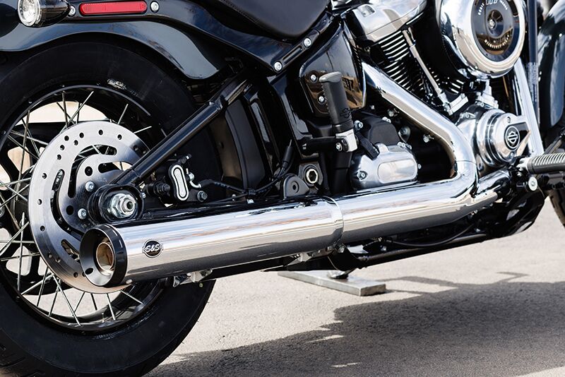 S&S Cycle Grand National Slip-On Muffler for 2025 Harley-Davidson Chrome Silver Stainless Steel Each