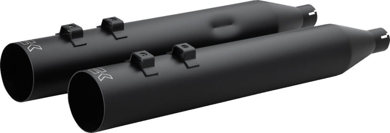 Khrome Werks HP-Plus® Slip-On Mufflers for 1996-2025 Harley-Davidson Straight-Cut Pair #40FST-1021-BLK