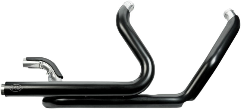 S&S Cycles Power Tune Dual Header System In Black For 2017-2023 Touring Models Black| Ceramic Fitment Harley-Davidson