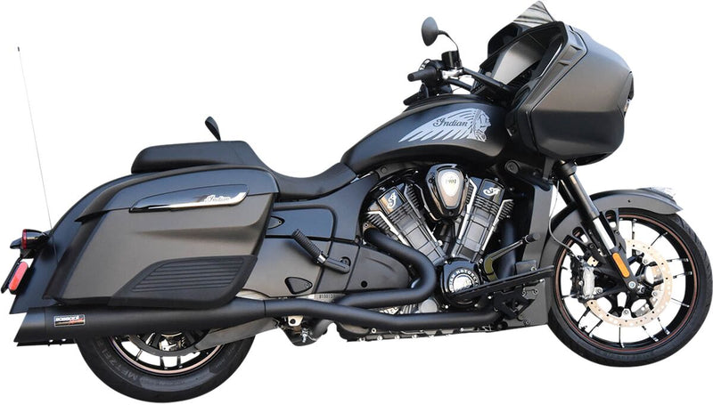 Bassani Black True Dual Exhaust System for Various Indian Motorcycles