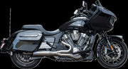 S&S Cycle 2-into-1 Qualifier Exhaust System for 2020-2023 INDIAN CHALLENGER 108 ABS Brushed Silver Race Stainless Steel #550-1082