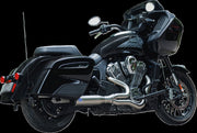 S&S Cycle 2-into-1 Qualifier Exhaust System for 2020-2023 INDIAN CHALLENGER 108 ABS Brushed Silver Race Stainless Steel Each