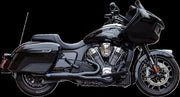 S&S Cycle 2-into-1 Qualifier Exhaust System for 2020-2023 INDIAN CHALLENGER 108 ABS Guardian Black Race Stainless Steel