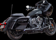 S&S Cycle 2-into-1 Qualifier Exhaust System for 2020-2023 INDIAN CHALLENGER 108 ABS Guardian Black Race Stainless Steel #550-1084