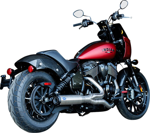 S&S Cycle 2-into-1 Qualifier Exhaust System for 2022-2026 INDIAN CHIEF Brushed Stainless Silver 49 State