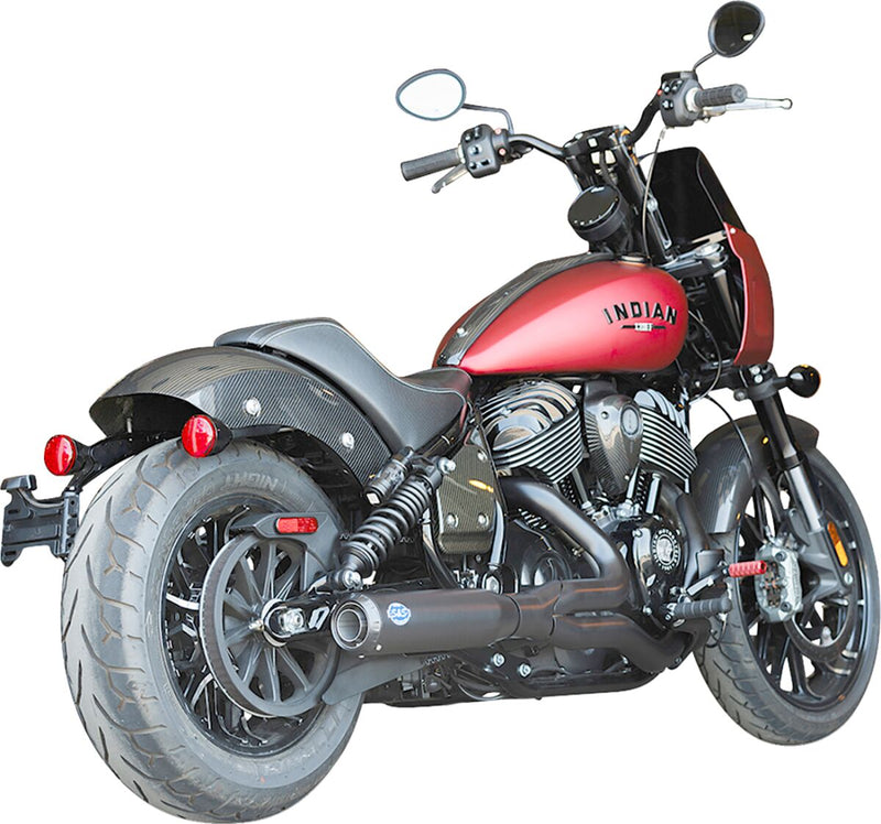 S&S Cycle 2-into-1 Qualifier Exhaust System for 2022-2026 INDIAN CHIEF Guardian Black 49 State #550-1116