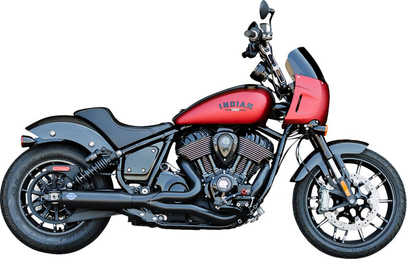S&S Cycle 2-into-1 Qualifier Exhaust System for 2022-2026 INDIAN CHIEF Guardian Black 49 State Each