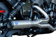 S&S Cycle 2-into-1 Qualifier Exhaust System for 2022-2026 INDIAN CHIEF Brushed Stainless Silver Race #550-1117