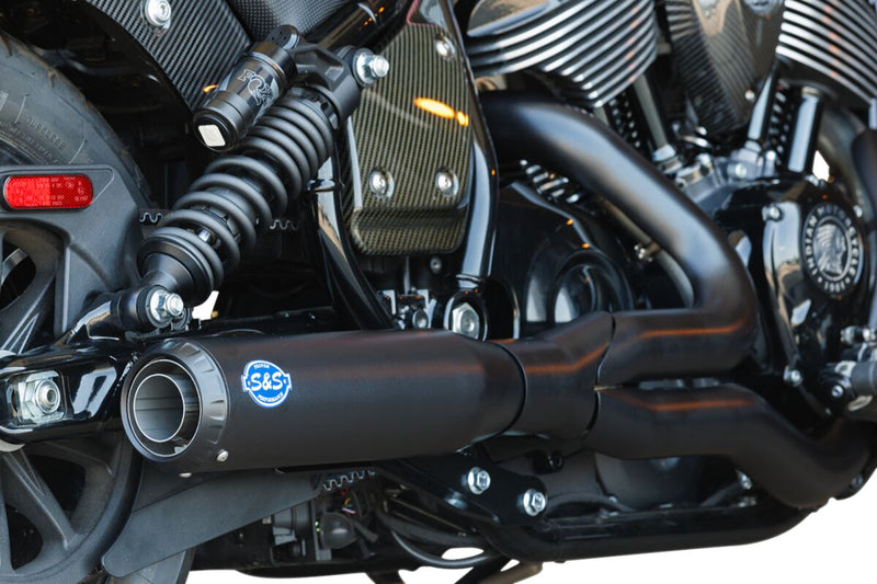 S&S Cycle 2-into-1 Qualifier Exhaust System for 2022-2026 INDIAN CHIEF Guardian Black Race