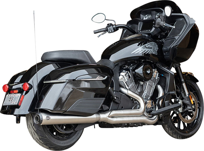 S&S Cycle 2-into-1 Qualifier Exhaust System for 2020-2026 INDIAN Brushed Silver 49 State Each
