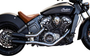 Trask Black Slip-On Mufflers for 2015-2016 Indian Scout Motorcycles #TM-3042BK