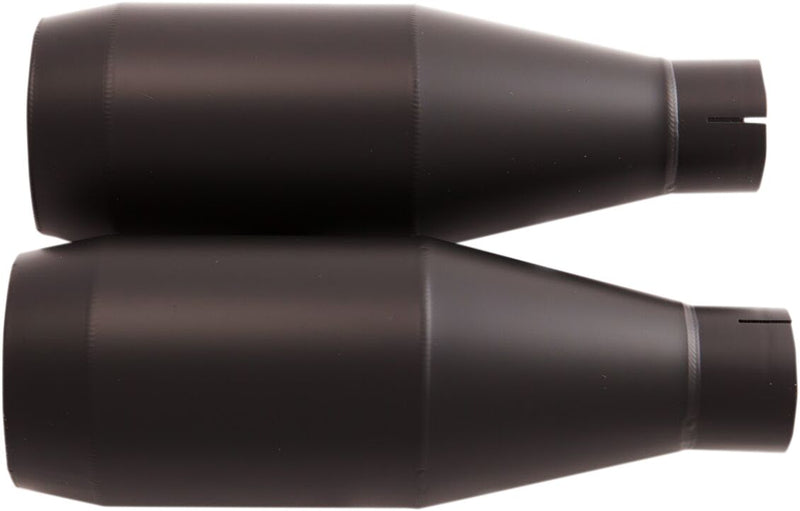 Trask Black Slip-On Mufflers for 2015-2016 Indian Scout Motorcycles #TM-3042BK