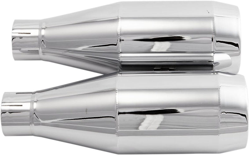 Trask Chrome Slip-On Mufflers for 2015-2016 Indian Scout Motorcycles #TM-3042CH