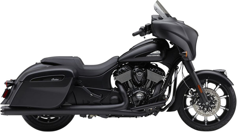 Cobra 4 Inch Neighbour Hater Dual Cut Slip-On Mufflers In Black For Indian 2018-2020 Chieftain Classic 2016-2024 Springfield, 2015-2024 Roadmaster & 2018-2020 Roadmaster Elite Models