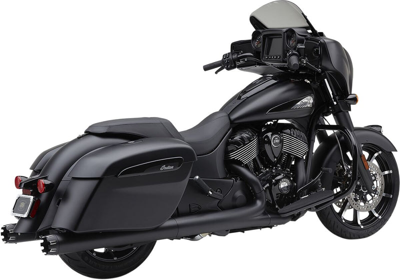 Cobra 4 Inch Neighbour Hater Dual Cut Slip-On Mufflers In Black For Indian 2018-2020 Chieftain Classic 2016-2024 Springfield, 2015-2024 Roadmaster & 2018-2020 Roadmaster Elite Models