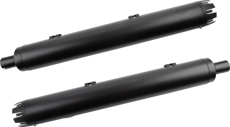 Cobra 4 Inch Neighbour Hater Dual Cut Slip-On Mufflers In Black For Indian 2014-2024 Chieftain, 2018-2024 Springfield, 2020-2024 Challenger & 2020-2024 Roadmaster Models