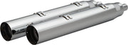 Khrome Werks Chrome 4.5 in. War Hammer Muffler with Bags for Various Indian Motorcycles