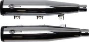S&S Cycle Grand National Slip-On Mufflers for 2019-2023 INDIAN SCOUT Show Chrome Silver Pair