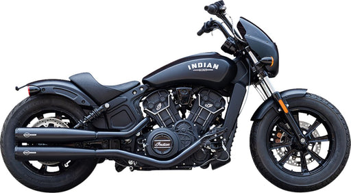 S&S Cycle Grand National Slip-On Mufflers for 2019-2023 INDIAN SCOUT Guardian Black Pair