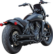 S&S Cycle Grand National Slip-On Mufflers for 2019-2023 INDIAN SCOUT Guardian Black Pair