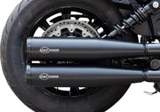 S&S Cycle Grand National Slip-On Mufflers for 2019-2023 INDIAN SCOUT Guardian Black Pair