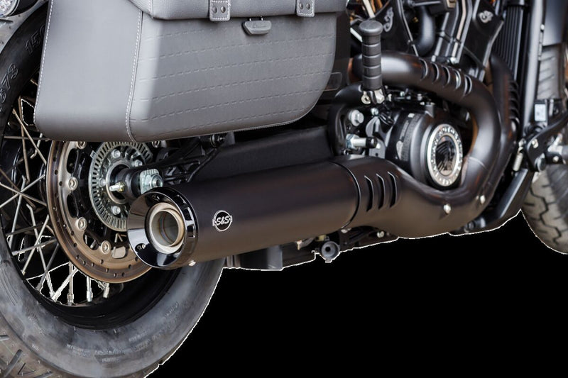 S&S Cycle Grand National Slip-On Mufflers for 2025-2026 INDIAN Guardian Black Each