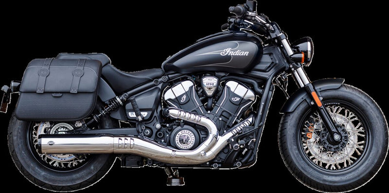 S&S Cycle Grand National Slip-On Mufflers for 2024-2026 INDIAN Chrome Silver