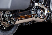 S&S Cycle Grand National Slip-On Mufflers for 2024-2026 INDIAN Chrome Silver Each