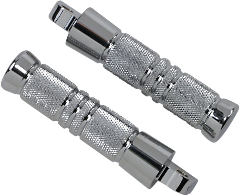 Accutronix  Foot Pegs Knurled Grooved Folding Chrome - Part #123605