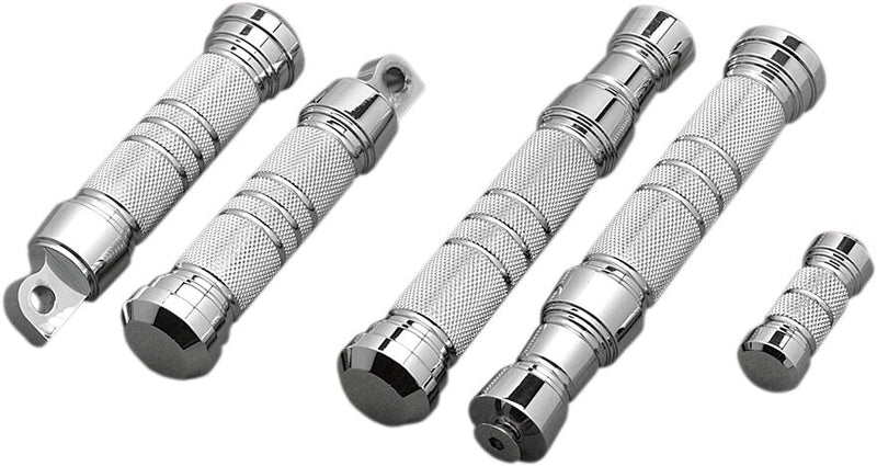Accutronix  Foot Pegs Knurled Grooved Folding Chrome - Part #123605