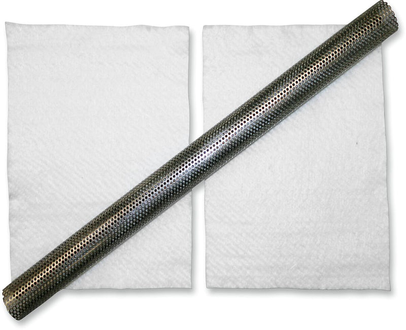 LA Choppers 24" Universal Exhaust Baffle with Packing Stainless Steel #LA-1215-24P