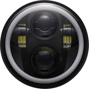 Custom Dynamics Black 5.75 in. LED Halo Headlamp for Various Harley-Davidson Motorcycles (See Fitment List)