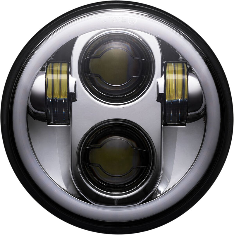 Custom Dynamics 5-3/4" LED Halo Headlamp - 14,5 cm (5-3/4"), Each for Harley-Davidson Softail, Sportster, Dyna & FXR 1957-2024