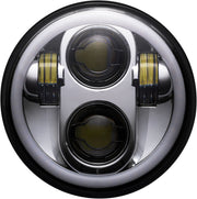 Custom Dynamics Chrome 5.75 in. LED Halo Headlamp for Various Harley-Davidson Motorcycles (See Fitment List)
