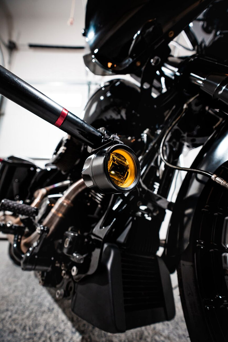 Custom Dynamics Black ProBeam Halo Fog Lamp for 2020-2026 Indian Challenger and 2022-2026 Indian Pursuit Motorcycles