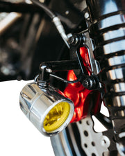 Custom Dynamics Chrome ProBeam Auxiliary LED Halo Fog Lamps w/Yellow Lens for 2014-2025 Harley-Davidson Touring Motorcycles