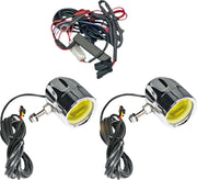 Custom Dynamics Chrome ProBeam Auxiliary LED Halo Fog Lamps w/Yellow Lens