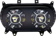Custom Dynamics Black Double-X LED Headlight for 2015-2025 Harley-Davidson Touring Motorcycles