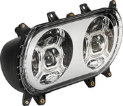 Custom Dynamics Chrome Double-X LED Headlight for 2015-2025 Harley-Davidson Touring Motorcycles