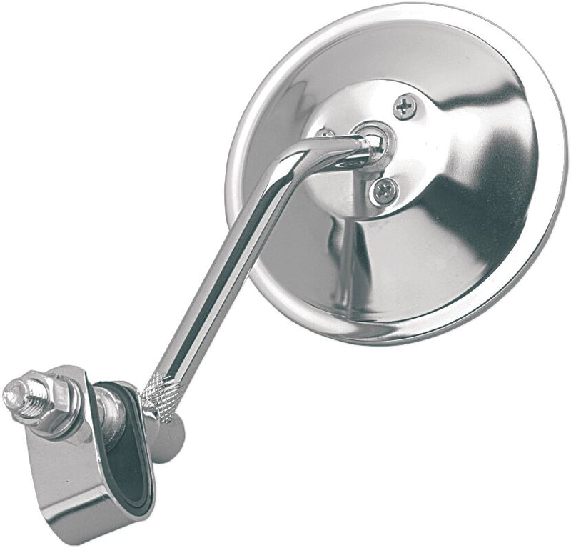 Emgo Mirror Round Clamp-On Chrome - Part #124442