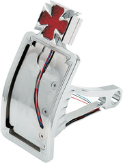 Drag Specialties Axel Side Mount Maltese Cross LED Taillight and Licence Plate Mount #P28-6167