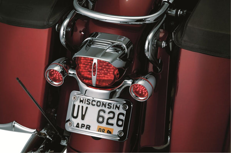 Kuryakyn Taillight Cover Without Slots In Chrome For Harley-Davidson 1973-2020 Motorcycles With Conventional Fender Mounted Taillights