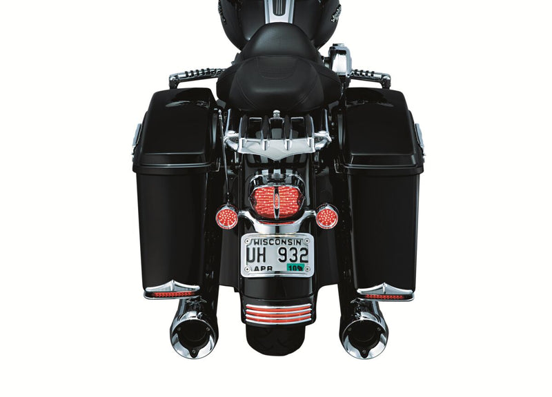 Kuryakyn Taillight Cover Without Slots In Chrome For Harley-Davidson 1973-2020 Motorcycles With Conventional Fender Mounted Taillights