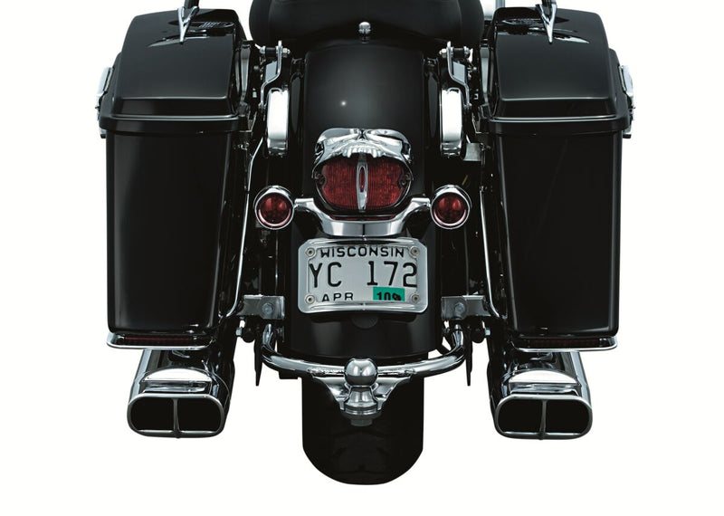 Kuryakyn Zombie Taillight Cover In Chrome For Harley-Davidson 1973-2023 Motorcycles With Conventional Fender Mounted Taillights