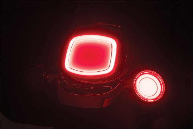 Kuryakyn Tracer L.E.D. Taillight In Red Without Licence Plate Illumination For Harley-Davidson 2009-2023 Touring & 2012-2016 Dyna Models #KUR2912