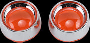 Kuryakyn Deep Dish Bezels With Amber Lenses In Chrome