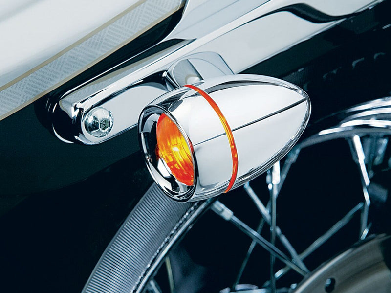 Kuryakyn Deep Dish Bezels With Amber Lenses In Chrome