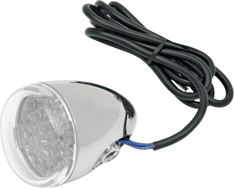 Chris Products Rear Stem Mount Turn Signal w/Clear Lens and Red LED Bulb
