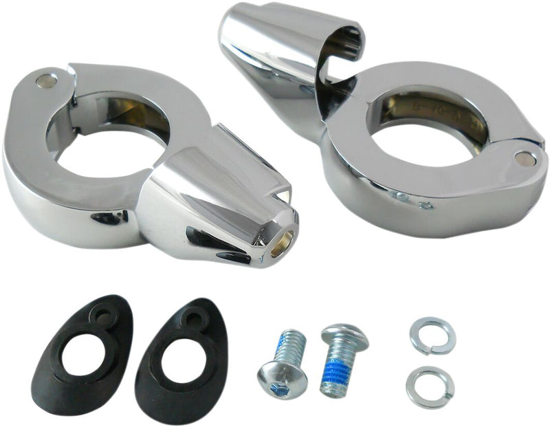 Drag Specialties Turn Signal Fork Clamps #77853CS4
